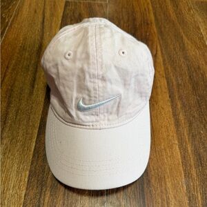 Nike Kids Light Pink Cap with Silver Logo